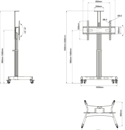 Multibrackets M Public 170 HD - Vagn - motoriserad - för