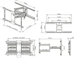 Multibrackets M Universal Flexarm Pro Heavy Duty - Fäste - för