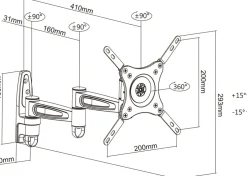 Multibrackets M VESA Flexarm 360 III - Monteringssats (vridbar