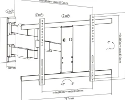 Multibrackets M VESA Flexarm Thin Large - Monteringssats