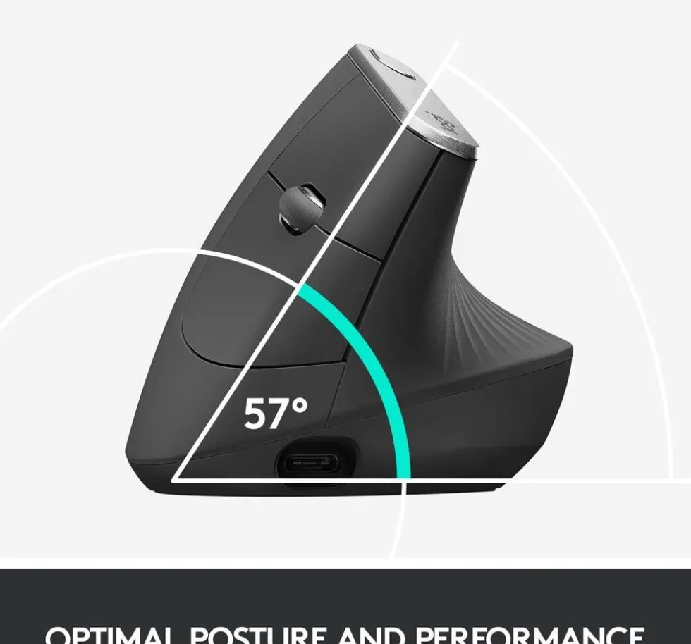 Mus LOGITECH MX Vertical Ergonomic svart