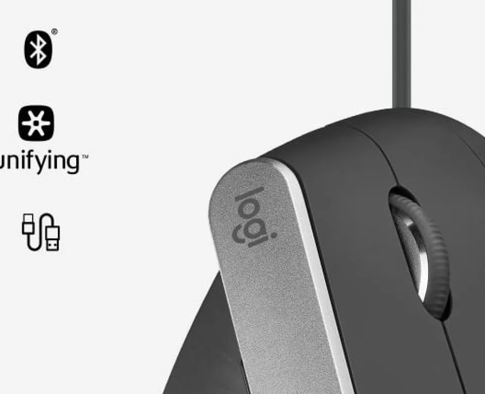 Mus LOGITECH MX Vertical Ergonomic svart