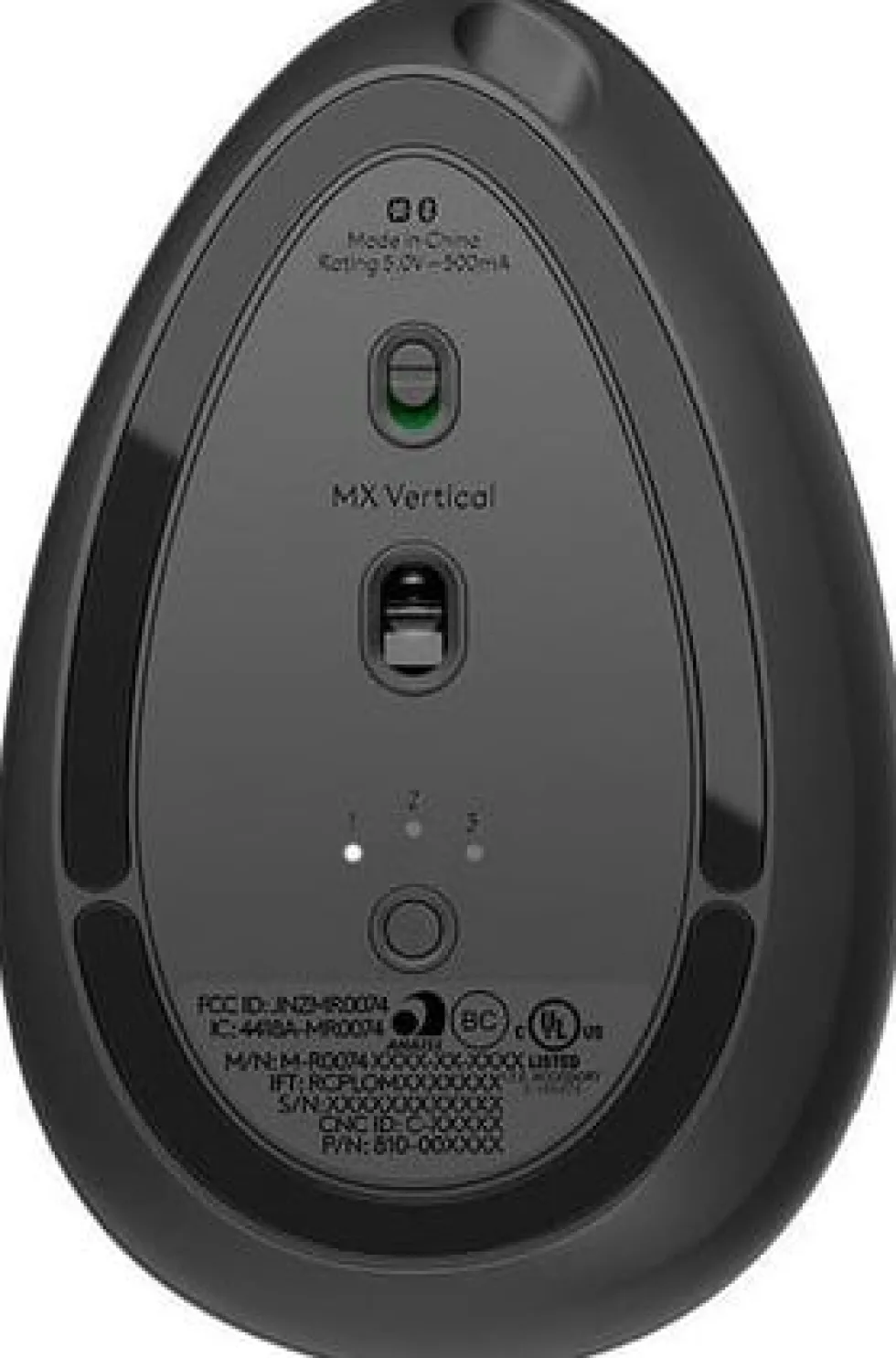 Mus LOGITECH MX Vertical Ergonomic svart