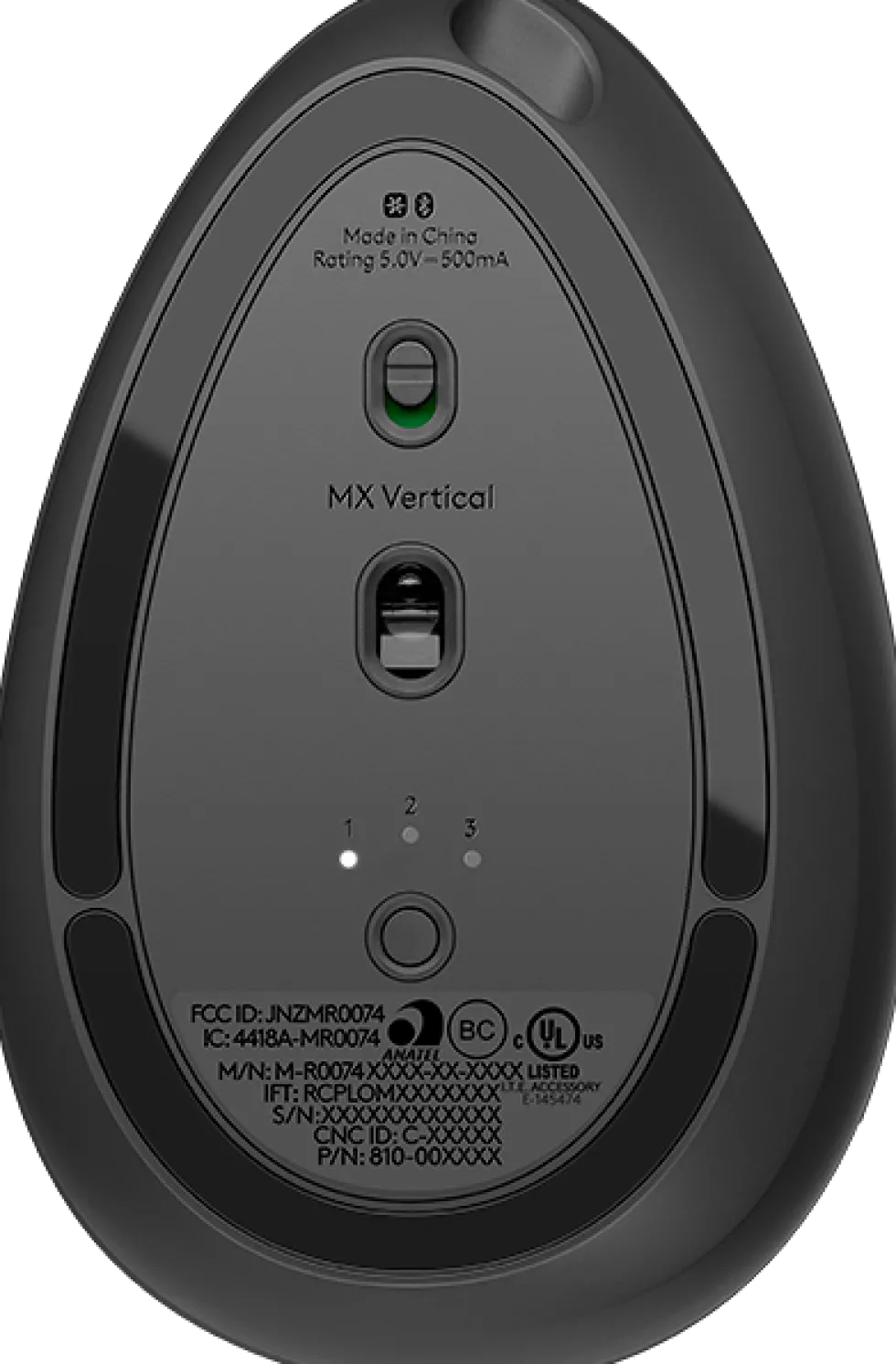 Mus LOGITECH MX Vertical Ergonomic svart