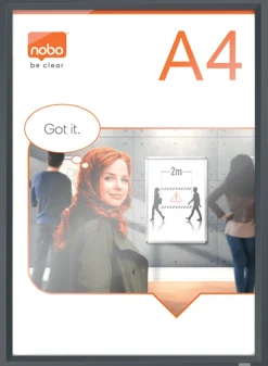 Nobo Impression Pro Affischram A4 Grafit