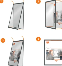 Nobo Impression Pro Affischram A4 Grafit