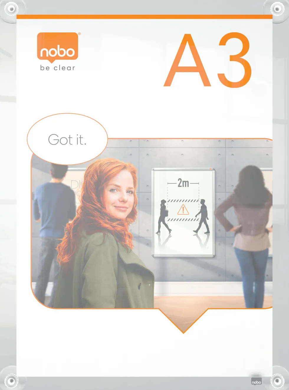 NOBO Skylt Premium Plus Akryl A3 sugprop