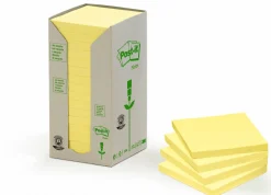 Notes POST-IT 100% recy 76x76 gul 16/fp