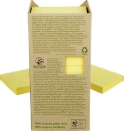 Notes POST-IT 100% recy 76x76 gul 16/fp