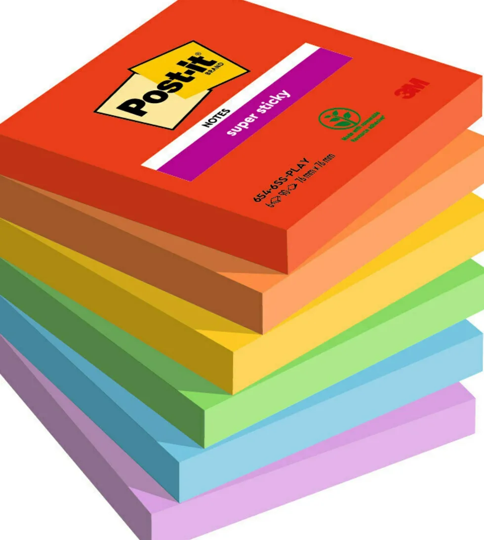 Notes POST-IT SS Playful 76x76 6/fp