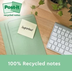 Notes POST-IT SS 76x76mm rec gul 4/fp