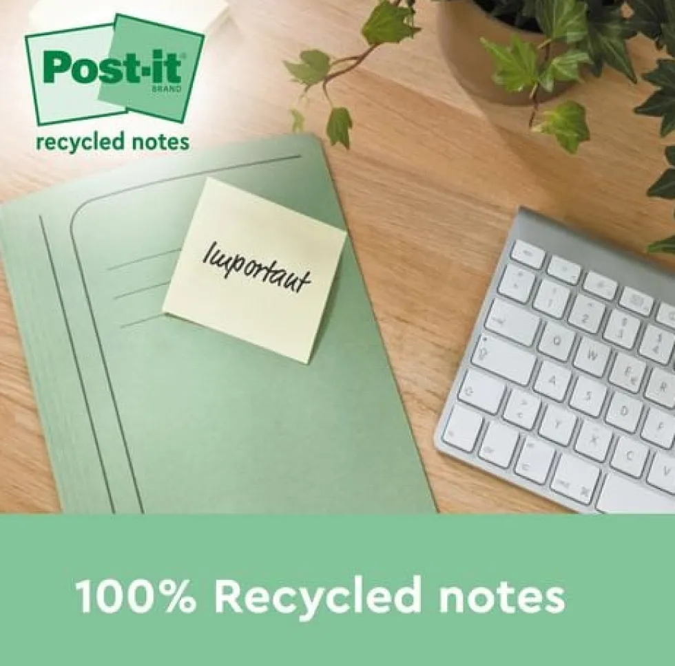 Notes POST-IT SS 76x76mm rec gul 4/fp