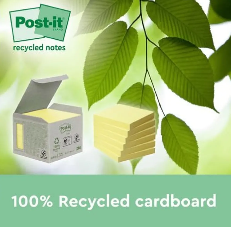 Notes POST-IT SS 76x76mm rec gul 4/fp