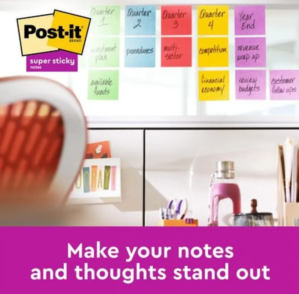 Notes POST-IT SS 76x76mm re sort.f 18/fp