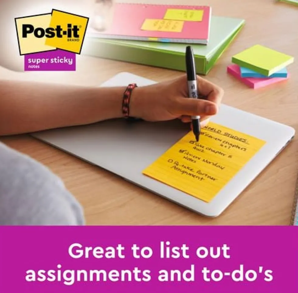 Notes POST-IT Super Sticky 125x200mm (2)
