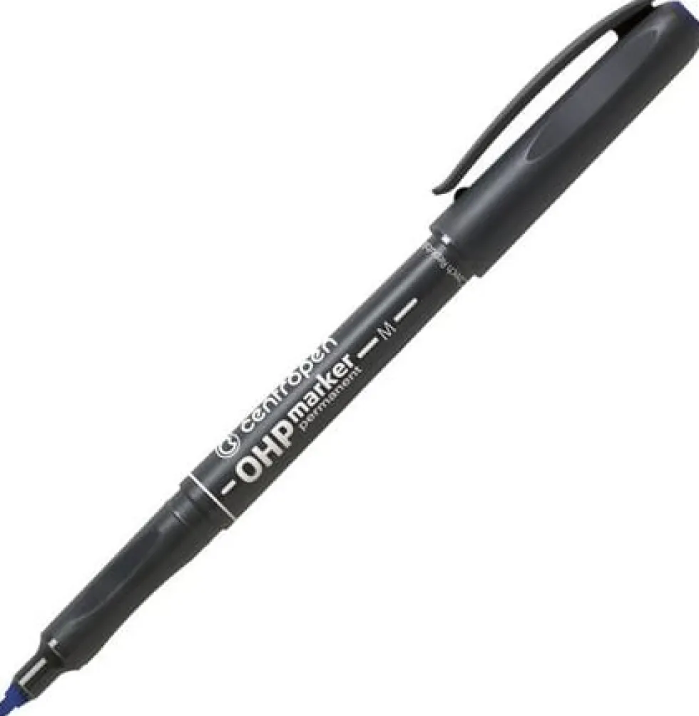 Overheadpenna Ergo permanent, medium, blå, 10/fp