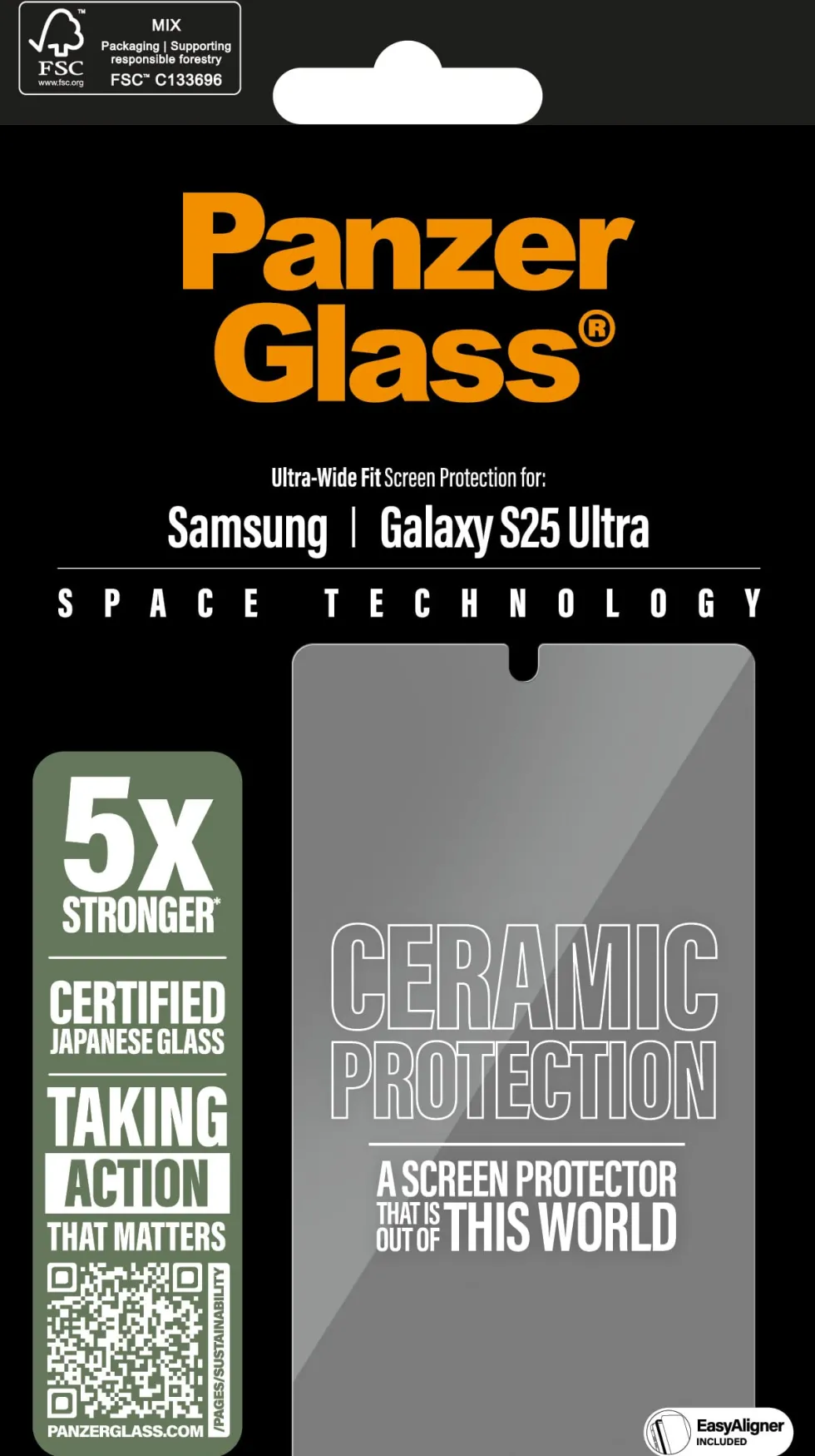 PANZERGLASS Ceramic Screen Protector Galaxy S25 Ultra UWF