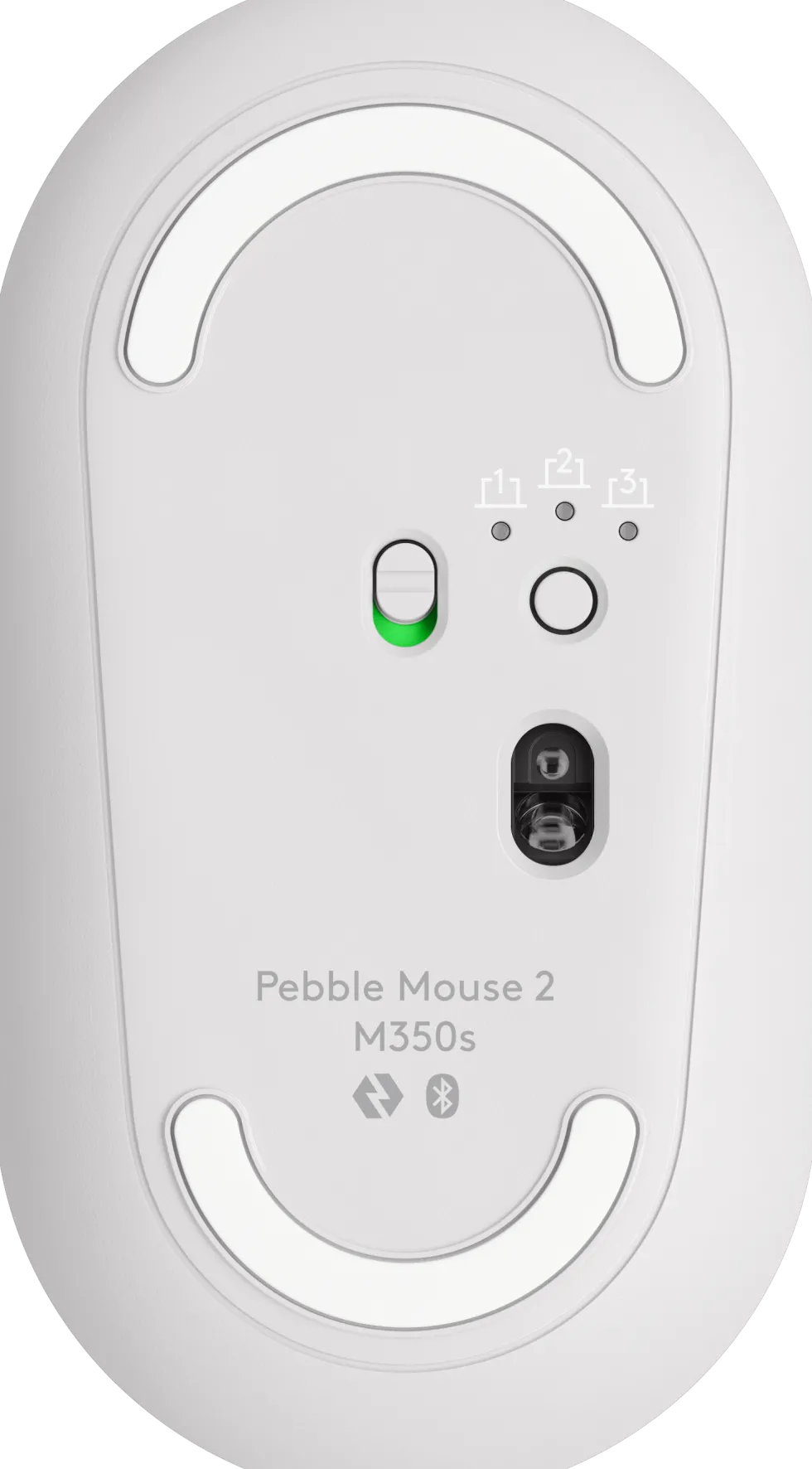Pebble Mouse 2 M350s Wireless, Tonal White