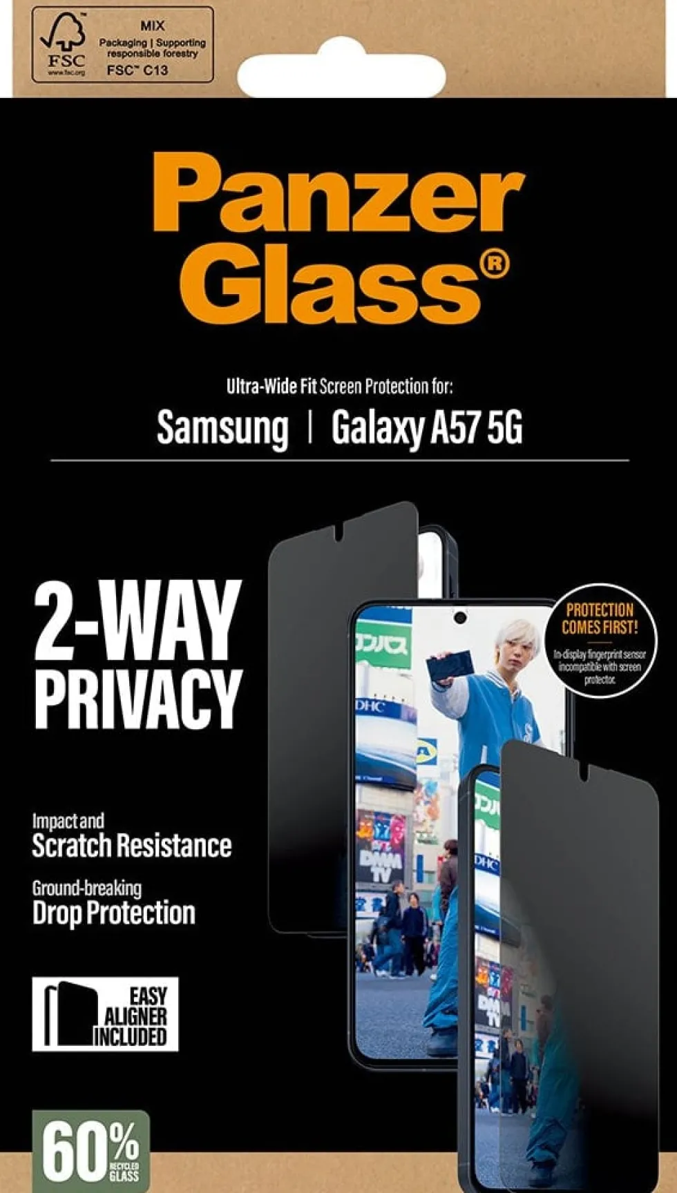 PG Privacy Screen Protector Galaxy A56 5G UWF w. EasyAligner