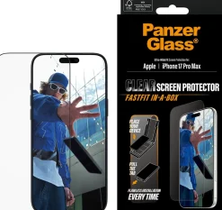 PG Screen Protect Black Frame iPhone 17 Pro Max UWF Fastfit