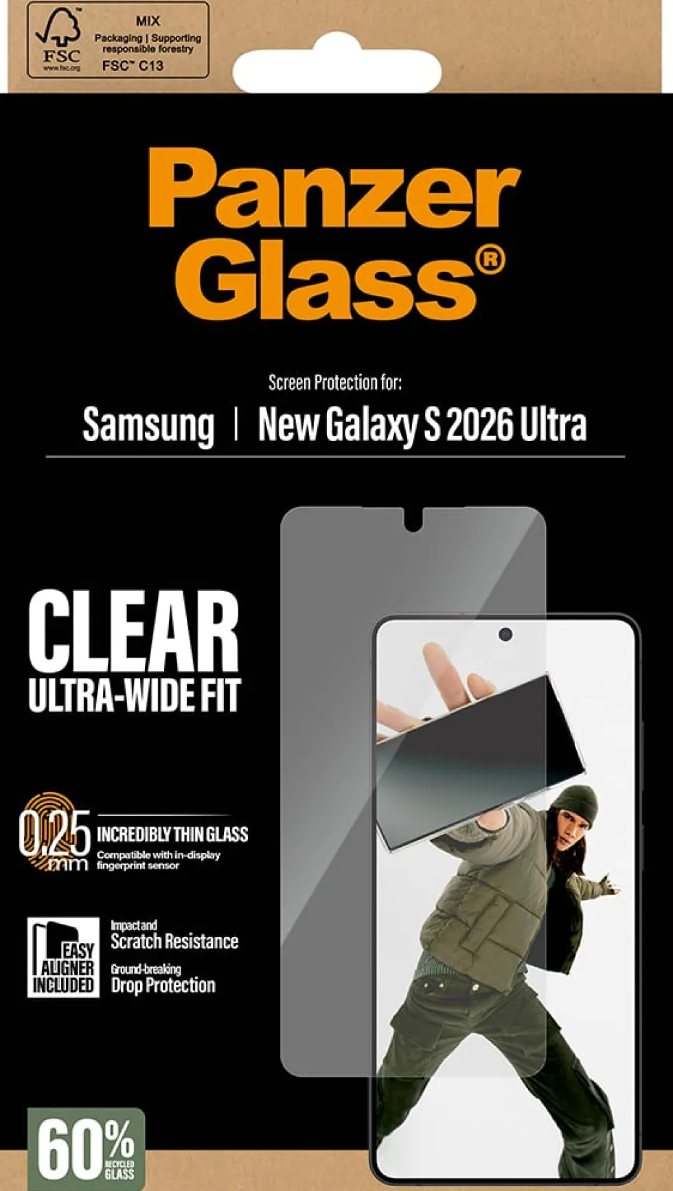 PG Screen Protector Galaxy S26 Ultra UWF w. EasyAligner