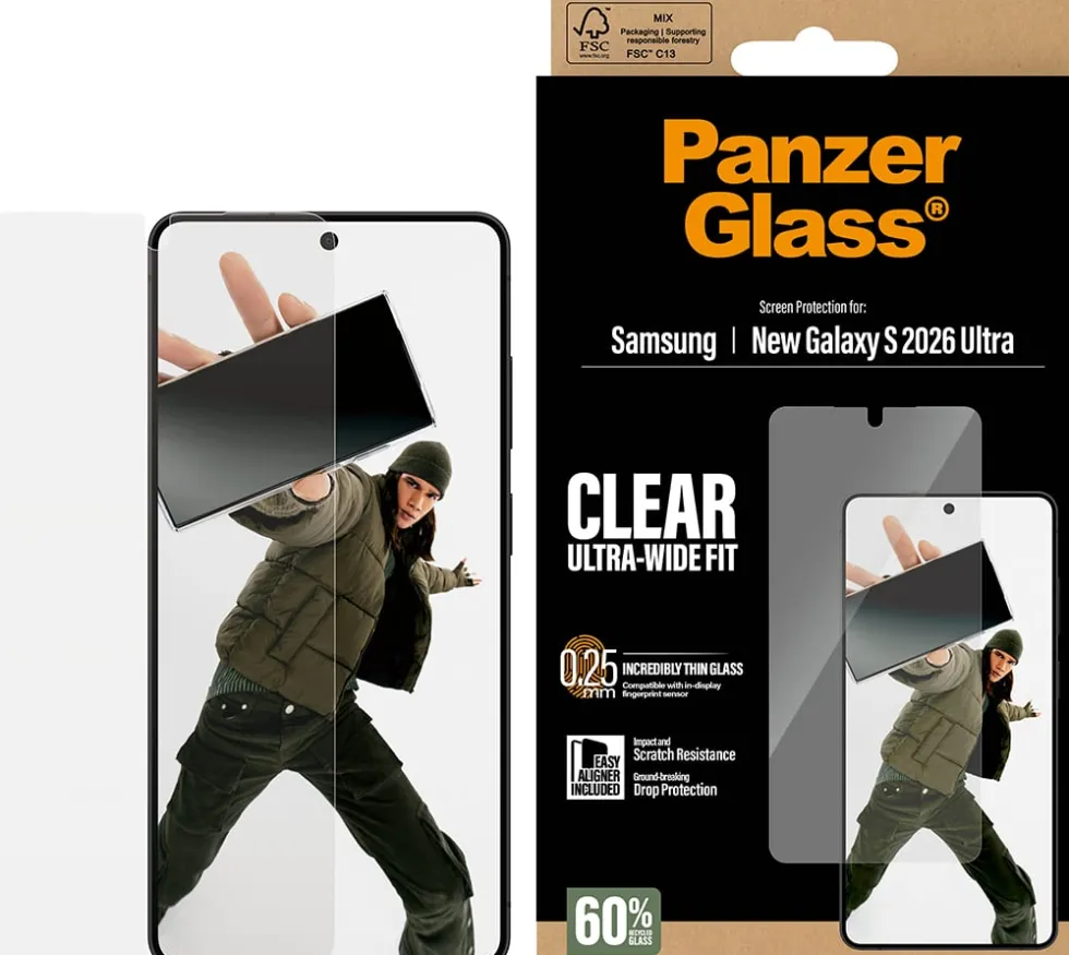 PG Screen Protector Galaxy S26 Ultra UWF w. EasyAligner