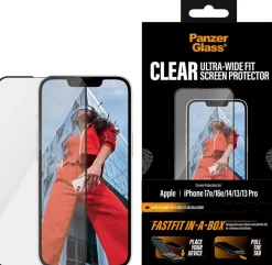 PG Screen Protector iPhone 17e/16e/14/13 |13 Pro UWF FASTFIT