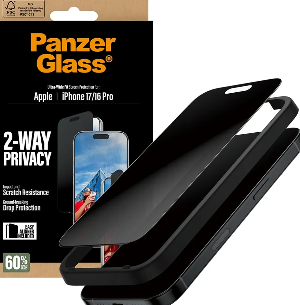 PG 2-Way Privacy Screen Protect iPhone 17 UWFt EasyAligner