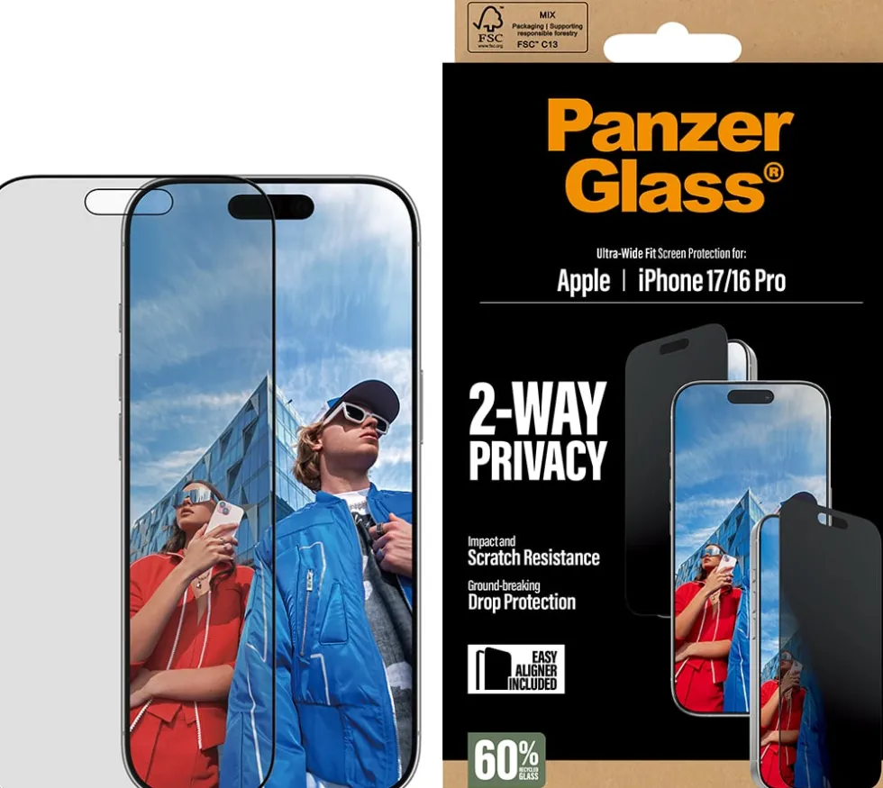 PG 2-Way Privacy Screen Protect iPhone 17 UWFt EasyAligner