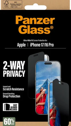 PG 2-Way Privacy Screen Protect iPhone 17 UWFt EasyAligner