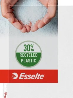 Plastficka ESSELTE A4 Öppning topp/vänster 0.11mm Präglad, 100st