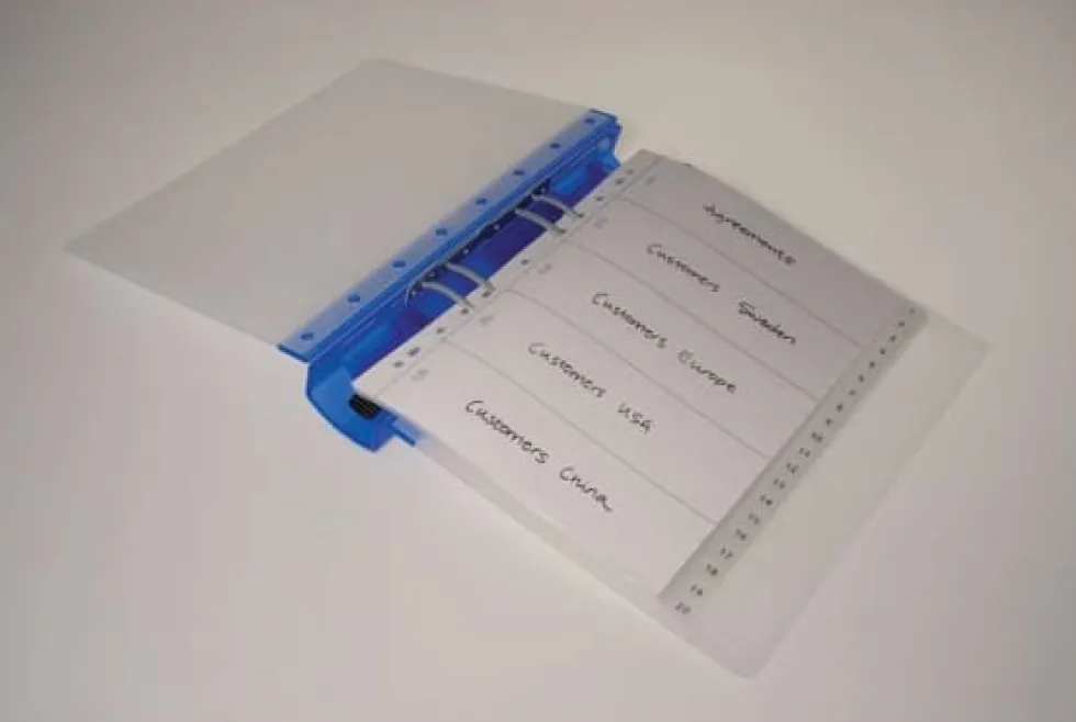 Plastregister KEBA A4 PP 1-20