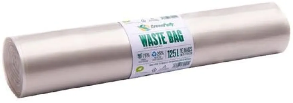 Plastsäck BIO 125L 45my transp 10/rl