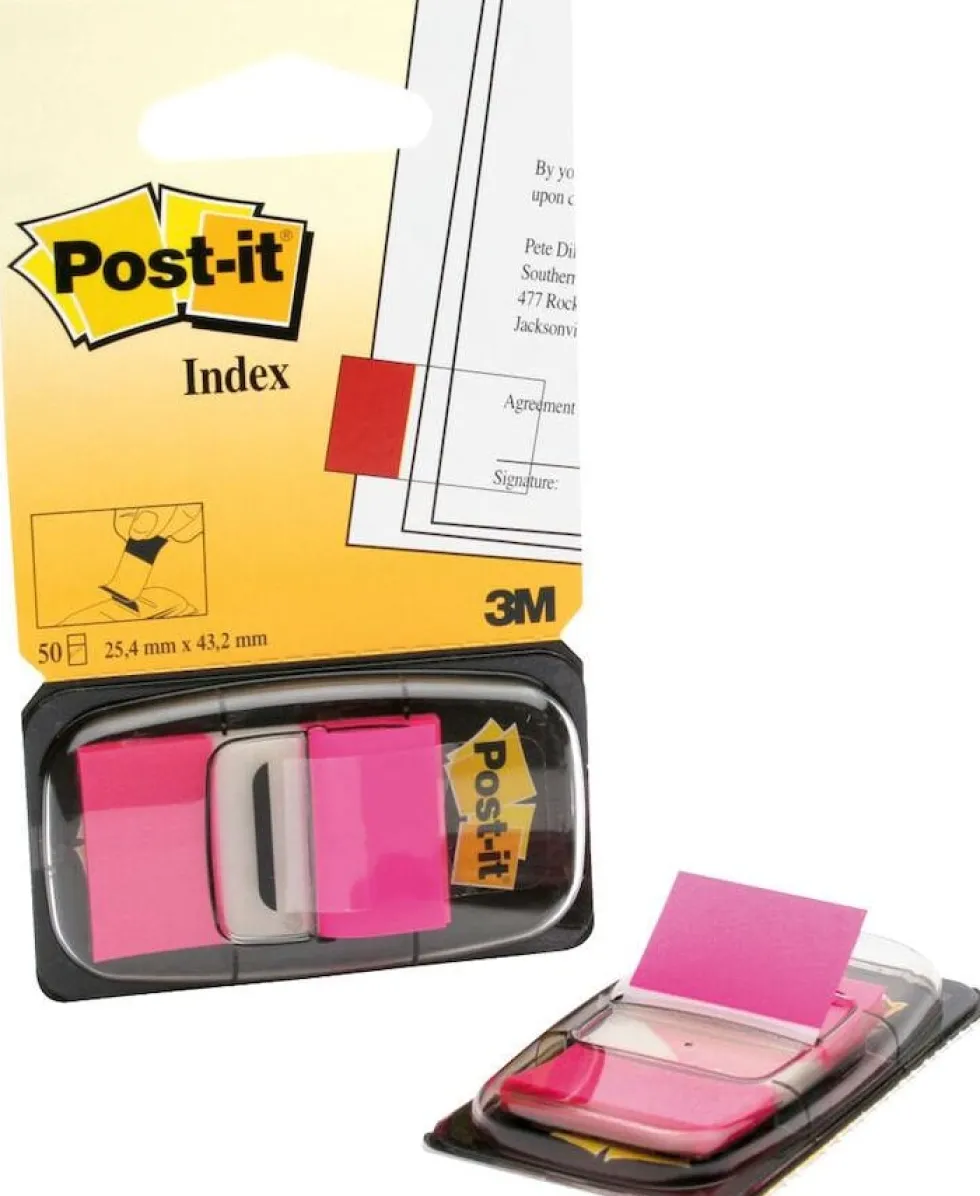 Post-it® Index 25x43mm cerise, 50st