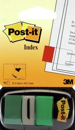 Post-It Märkflik 25,4x43,2 grön