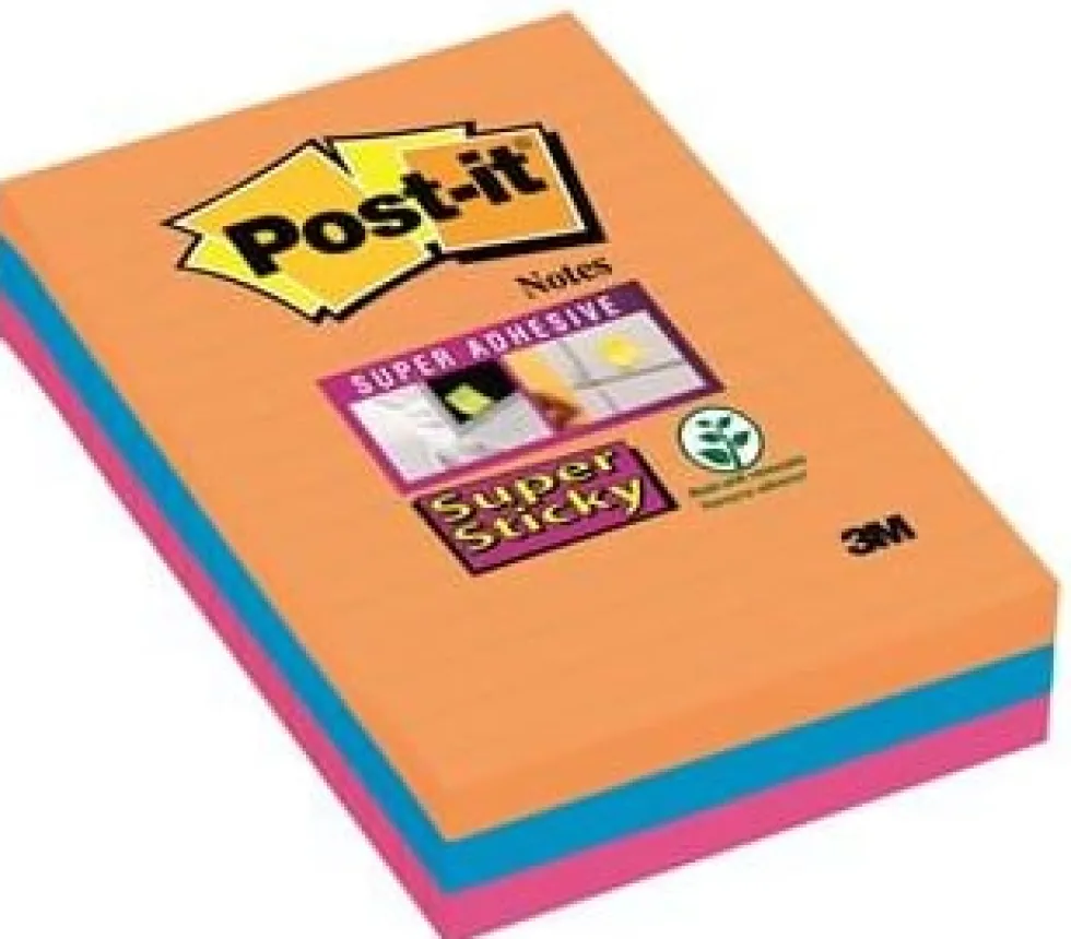 Post-it® Supersticky Bangkok Linjerad, 101x152, 3/FP