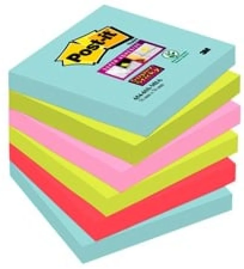 Post-it Supersticky Miami, 76x76mm, 6/FP