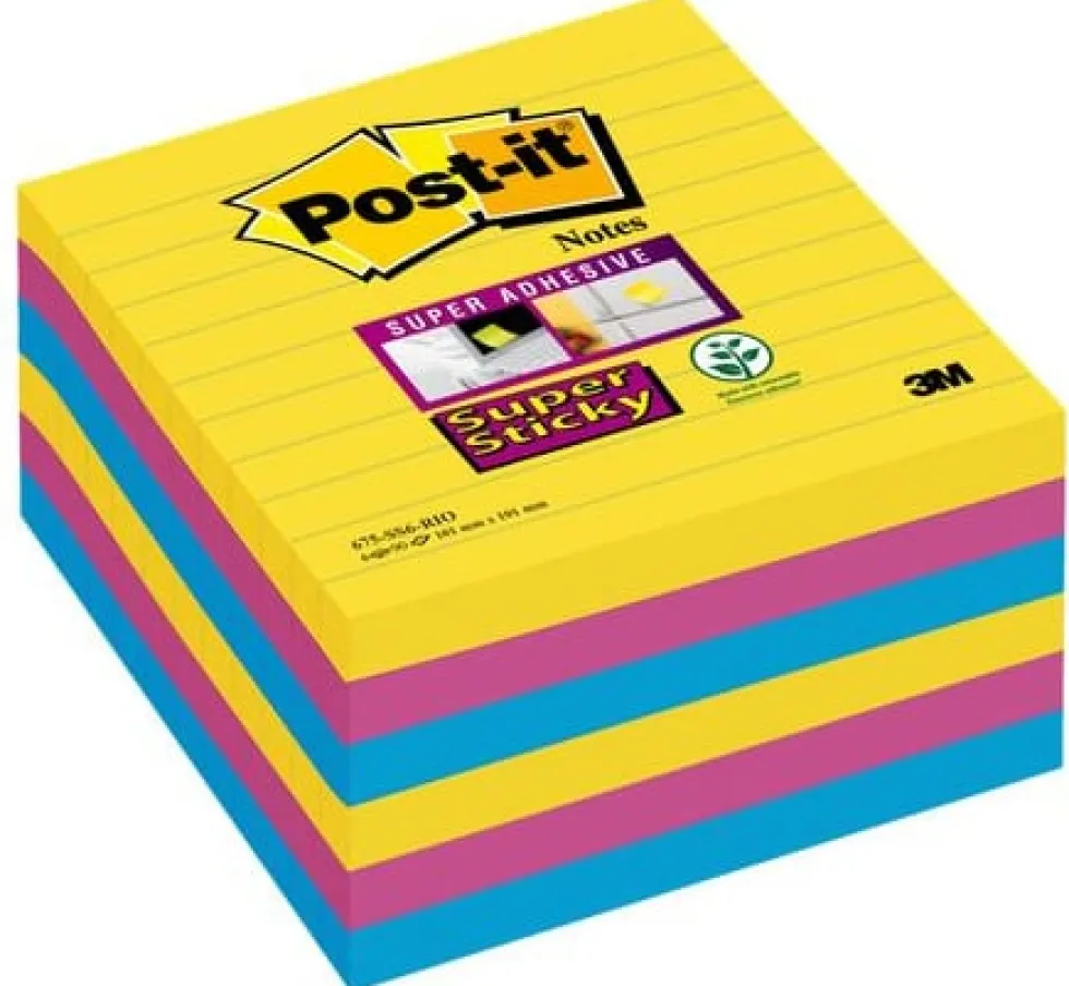 Post-it® Supersticky Notisar Rio, 101x101mm, 6/FP