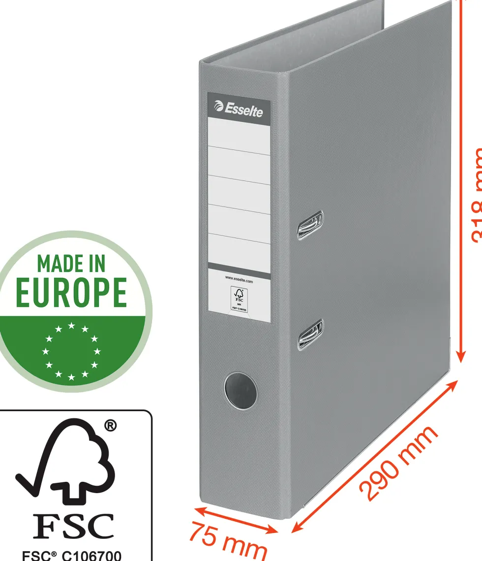 Pärm ESSELTE ECO EU.hål 75mm svart