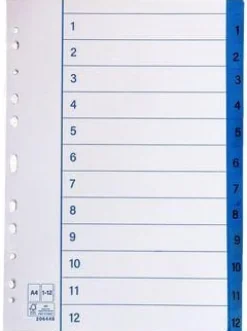 Pärmregister papper A4 1-12
