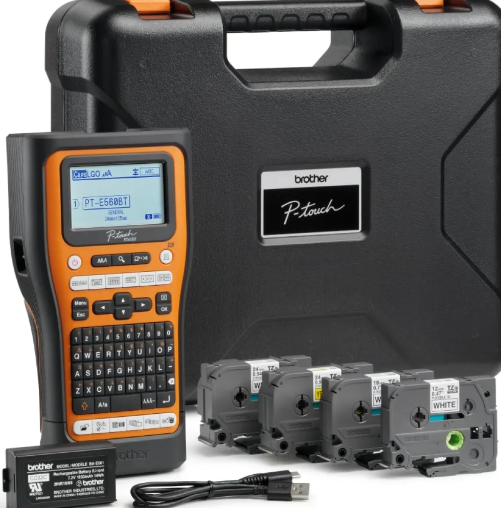 PT-E560BTSP Pro Labelling Machine with Bluetooth, Kit