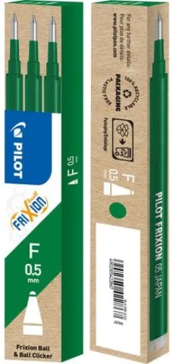 Refill PILOT Frixion 0,5mm grön 3/fp