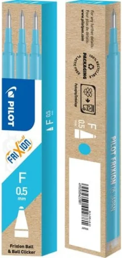 Refill PILOT Frixion 0,5mm ljusblå 3/fp