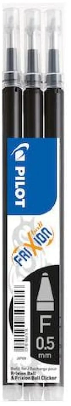 Refill PILOT Frixion 0,5mm svart 3/fp