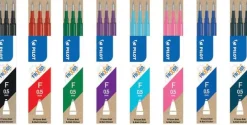 Refill PILOT Frixion 0,5mm svart 3/fp