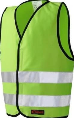 Reflexväst Barn med kardborre XXS grön