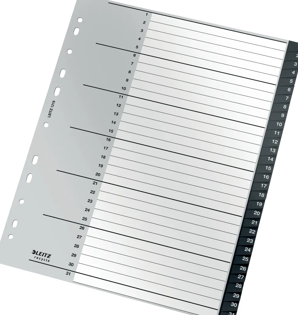 Register Leitz Recycle 1-31 A4 PP