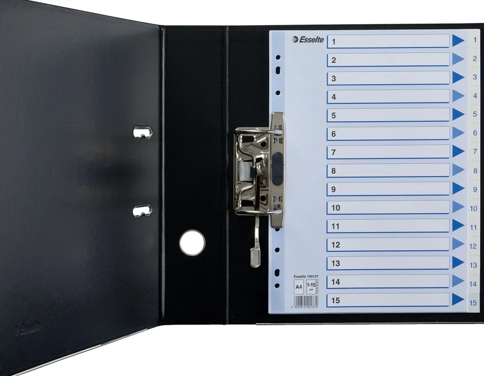 Register Non-Stop A4/1-15 rubrikblad vit