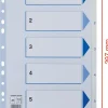 Register Non-Stop A4/1-5 rubrikblad vit