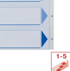 Register Non-Stop A4/1-5 rubrikblad vit